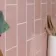 Monocolour Rico Pink Gloss Flat Metro Wall Tiles 200x100