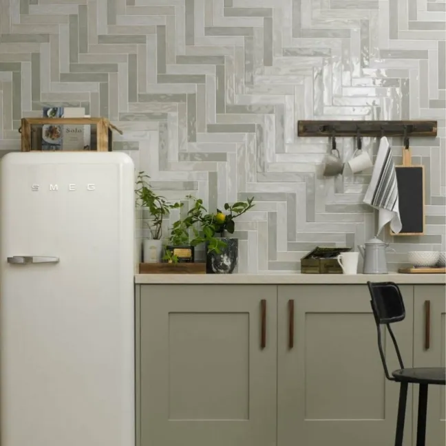 Moss Handcrafted Green Metro Tiles