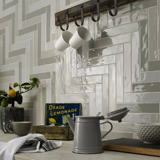 Moss Handcrafted Green Metro Tiles