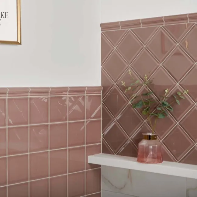 Capsule® Taupe Gloss Bevelled 150x150 Wall Tiles