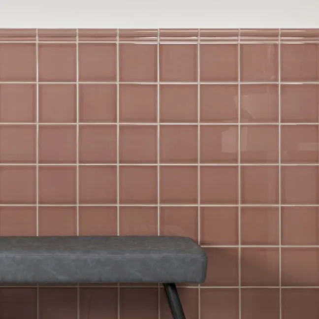 Capsule® Taupe Gloss Victorian Flat 150x150 Wall Tiles