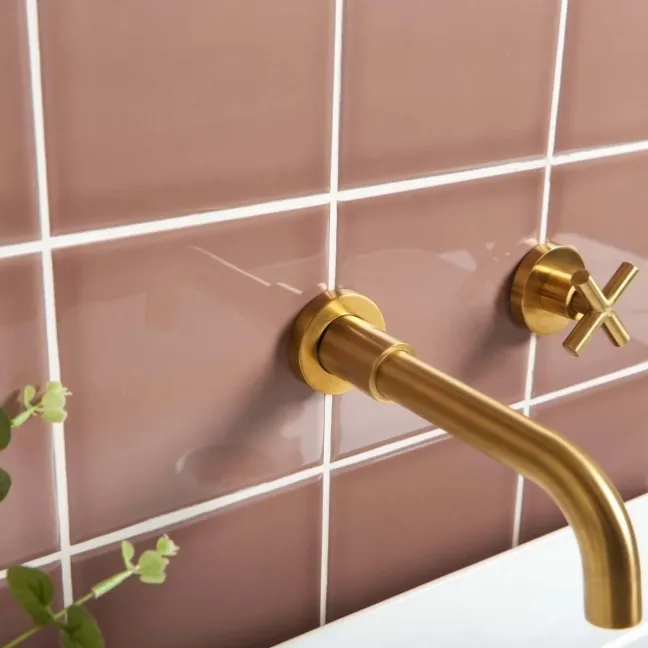 Capsule® Taupe Gloss Victorian Flat 150x150 Wall Tiles