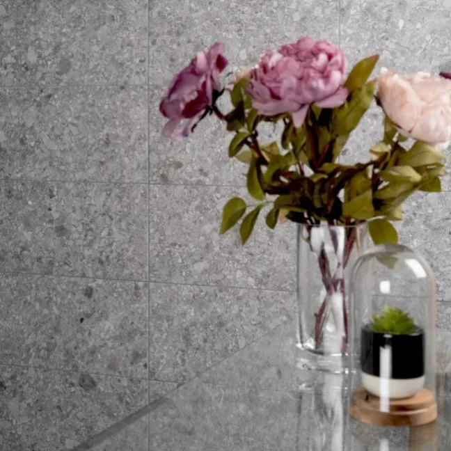 Troverta Ceppo Grey Matt Terrazzo Effect Wall and Floor Tiles