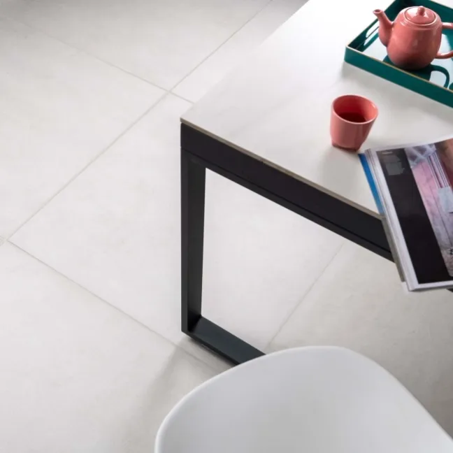 Luna White Stone Large Stone Effect 800x800 Floor Tiles
