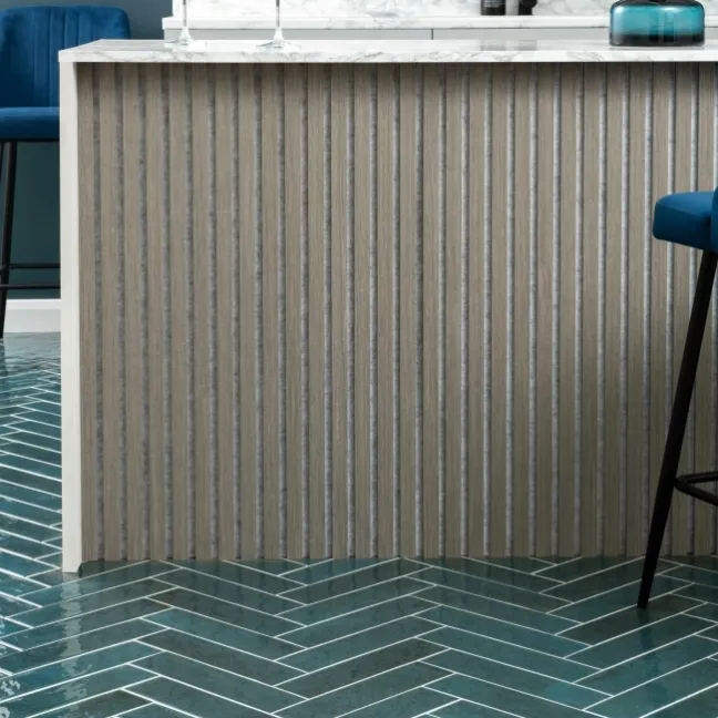 Faith Blue Gloss Rustic Brick Effect Wall and Floor Tile