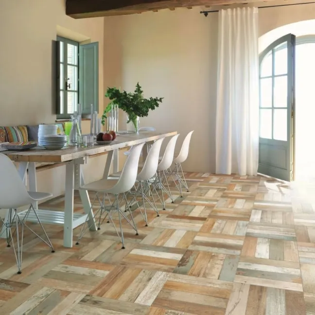 7.69 SQM Clearance Job lot Seasoned Beige Wood Panel Ceramic Floor Tiles