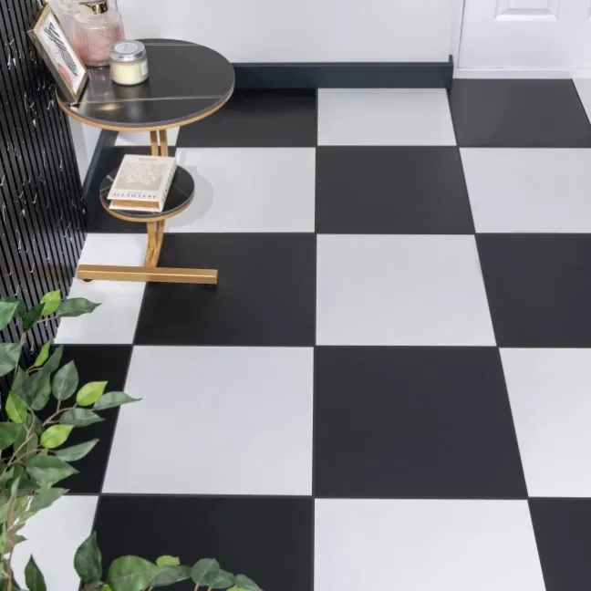 Ebony Matt Pure White Tile