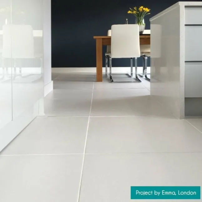 Ebony Matt Pure White Tile
