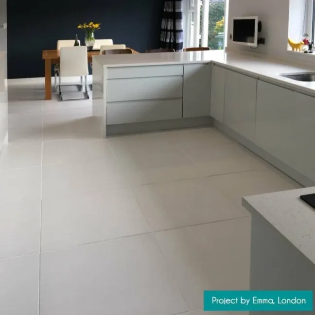 Ebony Matt Pure White Tile