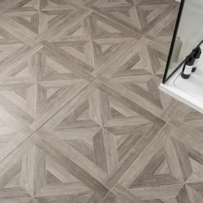 Empire Ash Parquet Brown Wood Effect Porcelain Wall and Floor Tiles