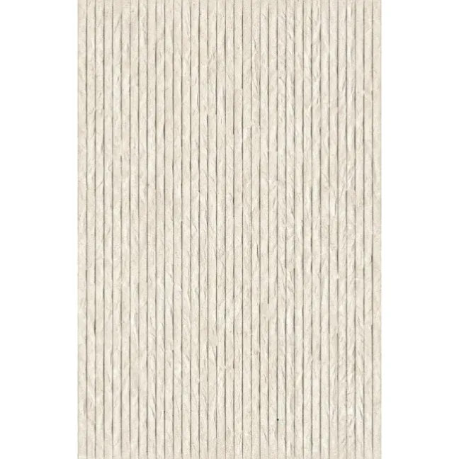 Shallows Beige Matt Limestone Effect Fluted Decor Wall Tiles