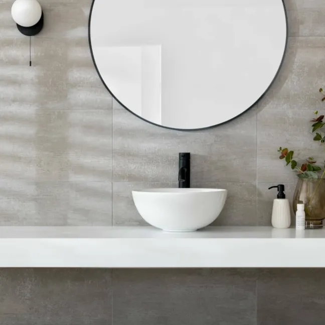 Genoa Grey Matt Concrete Effect Wall and Floor Tiles