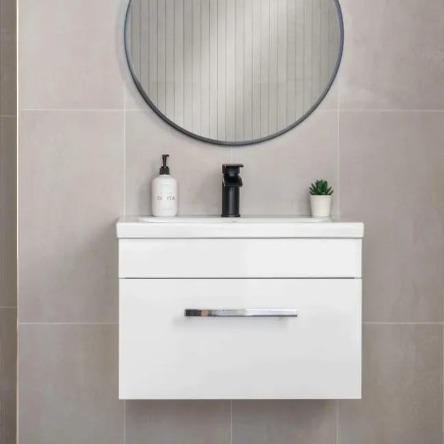 Genoa White Matt Concrete Effect Wall and Floor Tiles