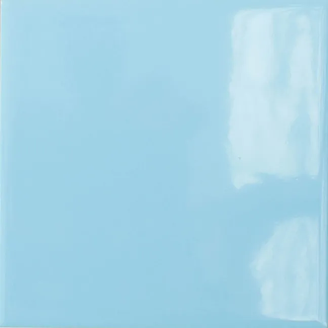 Monocolour Rico Blue Gloss Flat Square Wall Tiles 150x150