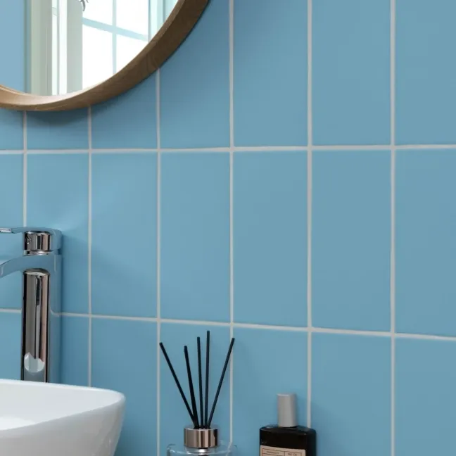 Monocolour Rico Blue Matt Flat Metro Wall Tiles 200x100