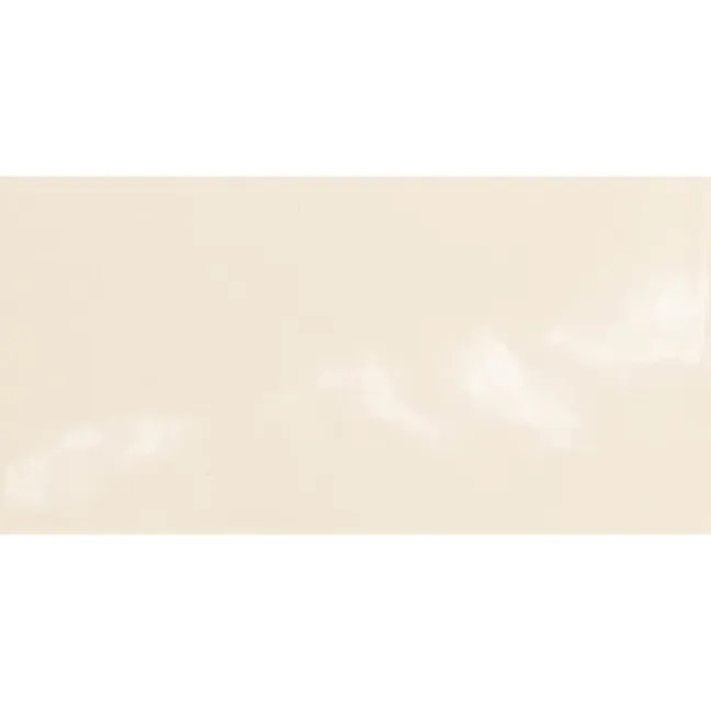 Monocolour Rico Cream Gloss Flat Metro Wall Tiles 200x100