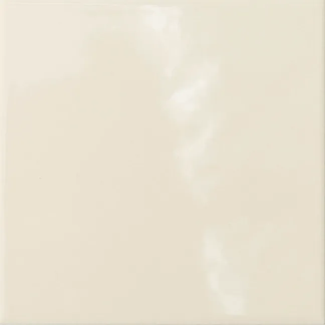 Monocolour Rico Cream Gloss Flat Square Wall Tiles 150x150