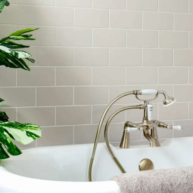 Monocolour Rico Cream Matt Flat Metro Wall Tiles 200x100