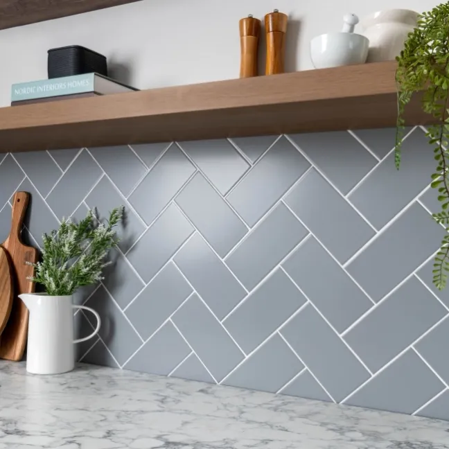 Monocolour Rico Grey Matt Flat Square Wall Tiles 150x150