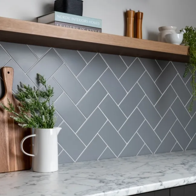 Monocolour Rico Grey Matt Flat Square Wall Tiles 150x150