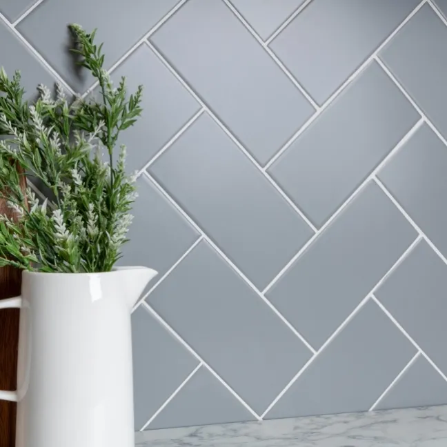 Monocolour Rico Grey Matt Flat Square Wall Tiles 150x150