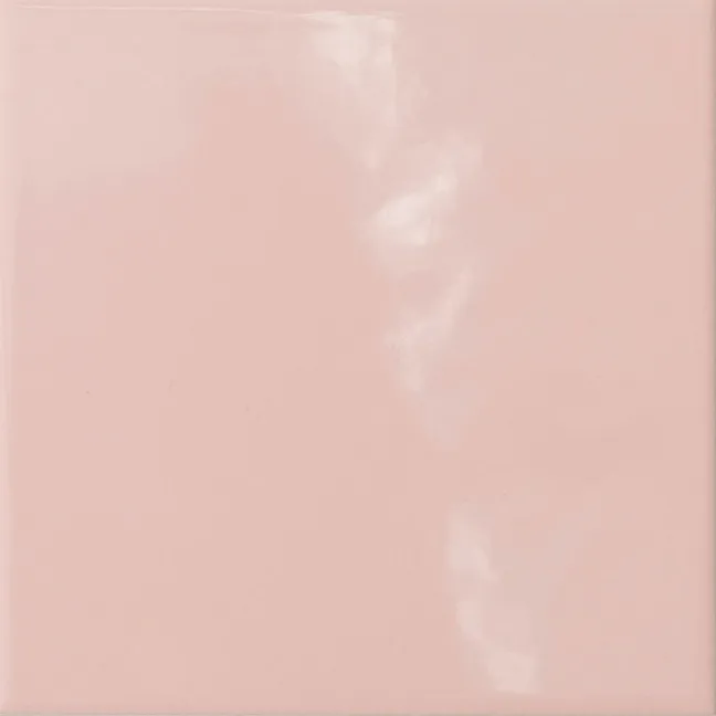Monocolour Rico Pink Gloss Flat Square Wall Tiles 150x150
