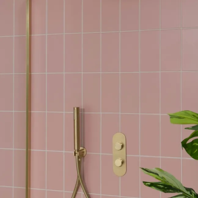 Monocolour Rico Pink Matt Flat Metro Wall Tiles 200x100