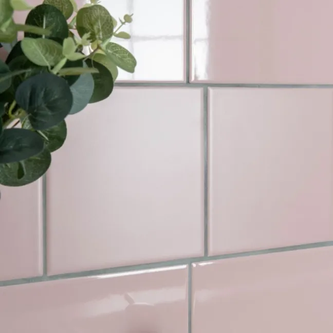 Monocolour Rico Pink Matt Flat Square Wall Tiles 150x150