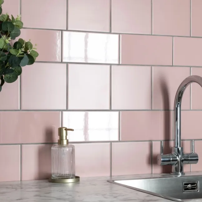 Monocolour Rico Pink Matt Flat Square Wall Tiles 150x150