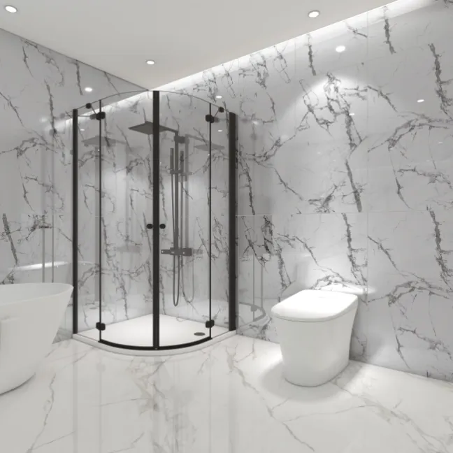 Trepanel Aqua Luxe® Calacatta Marble Effect Embossed Gloss SPC XXL Wall Panel