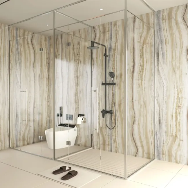 Trepanel Aqua Luxe® Gold Onyx Marble Effect Embossed Gloss SPC XXL Wall Panel
