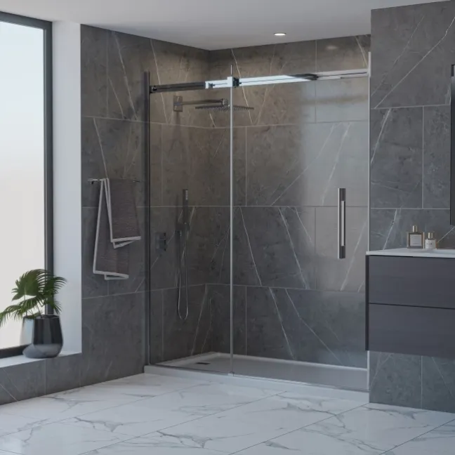 Trepanel Aqua Luxe® Grey Stone Effect Matt SPC Wall Panel 4 Pack (Covers 2.80 SQM)