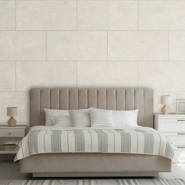 Trepanel Aqua Luxe® Ivory Stone Effect Matt SPC Wall Panel 4 Pack (Covers 2.80 SQM)