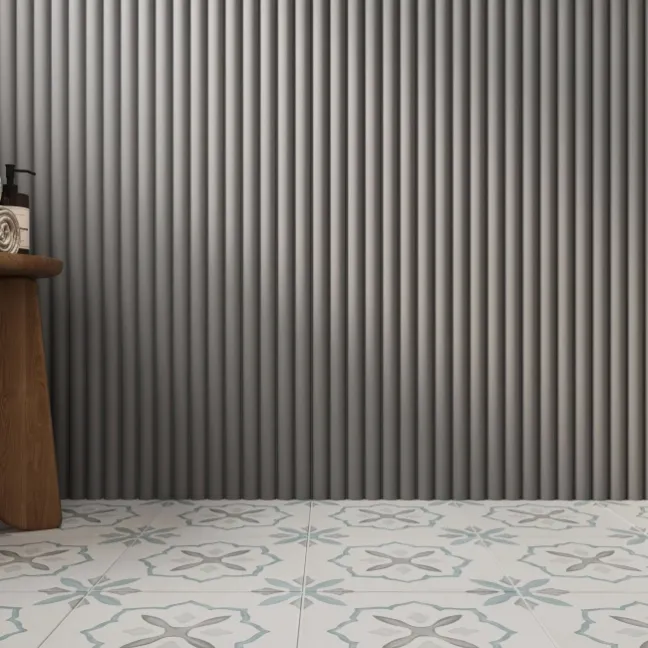 Trepanel Aqua 3D® Waterproof Grey Fluted Wall Panel 3 Pack (Covers 1.80 SQM)