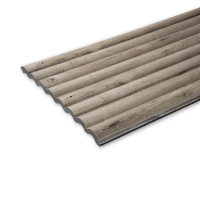 Trepanel Aqua 3D® Waterproof Grey Wood Effect Fluted Wall Panel 3 Pack (Covers 1.80 SQM)