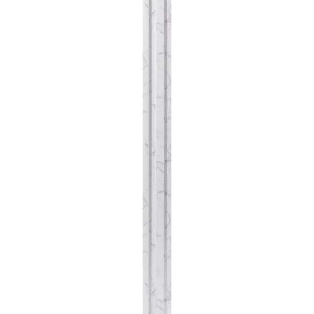 Trepanel Aqua 3D® Waterproof White Marble Slat Wall Panel 3 Pack (Covers 0.87 SQM)