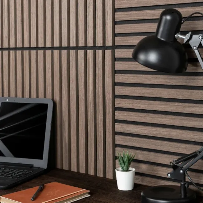 Trepanel® Walnut Brown Square Acoustic Wood Wall Panels