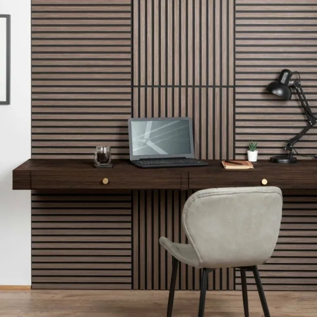 Trepanel® Walnut Brown Square Acoustic Wood Wall Panels