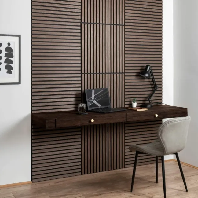 Trepanel® Walnut Brown Square Acoustic Wood Wall Panels