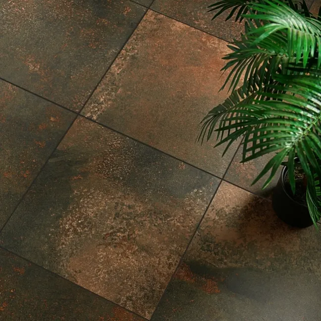 Yuri® Rust 90% Recycled Copper Matt Stone Effect 583x583 Tiles