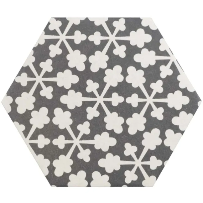 6.00 SQM Clearance Job lot Myth Decor Hexagon Grey and White Matt Wall and Floor Tiles