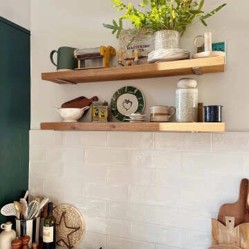 Rustic Gloss White Metro Tiles