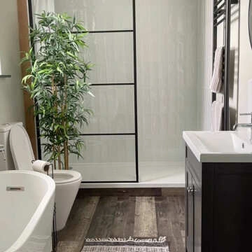 Rustic Gloss White Metro Tiles