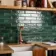 Hope Olive Wall Gloss Green Brick Tiles