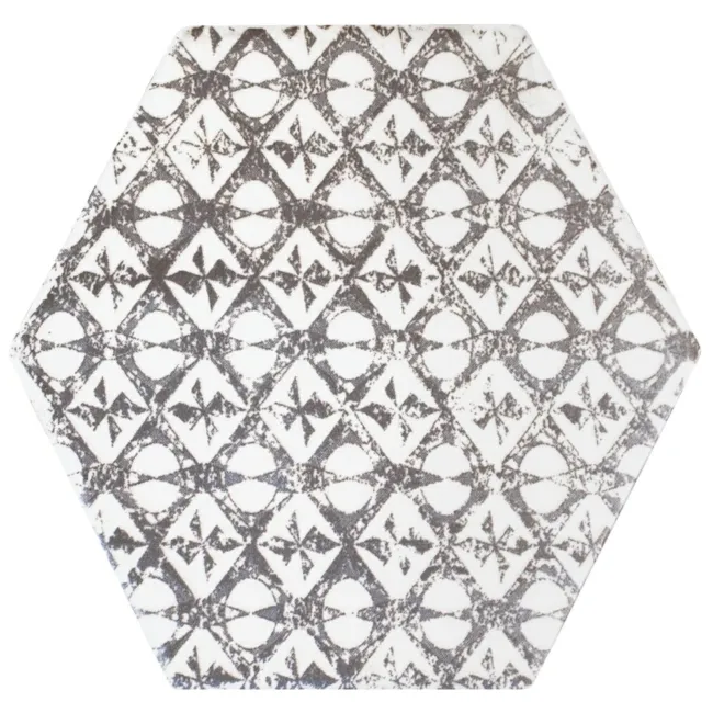 Souk Black Patchwork Hexagon Tiles