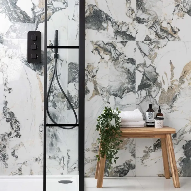 Deluxe White Beauty Polished Marble Effect Wall and Floor Tiles