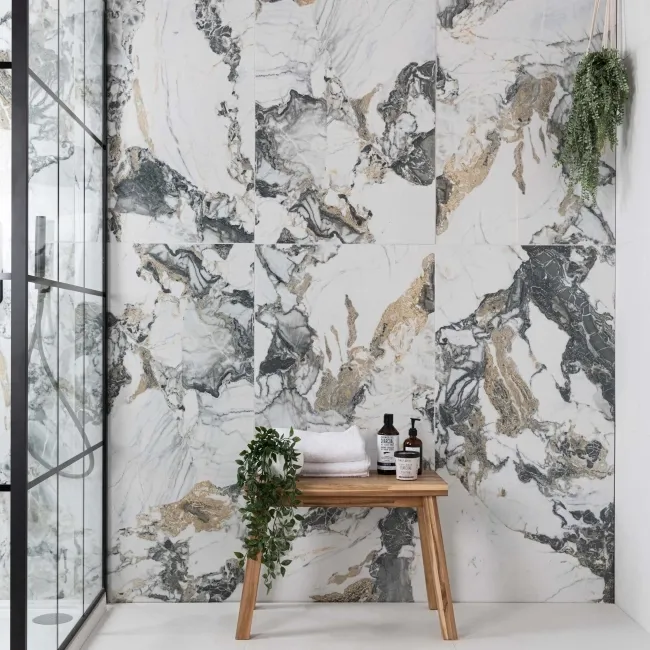 Deluxe White Beauty Polished Marble Effect Wall and Floor Tiles