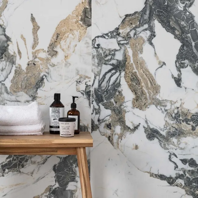 Deluxe White Beauty Polished Marble Effect Wall and Floor Tiles