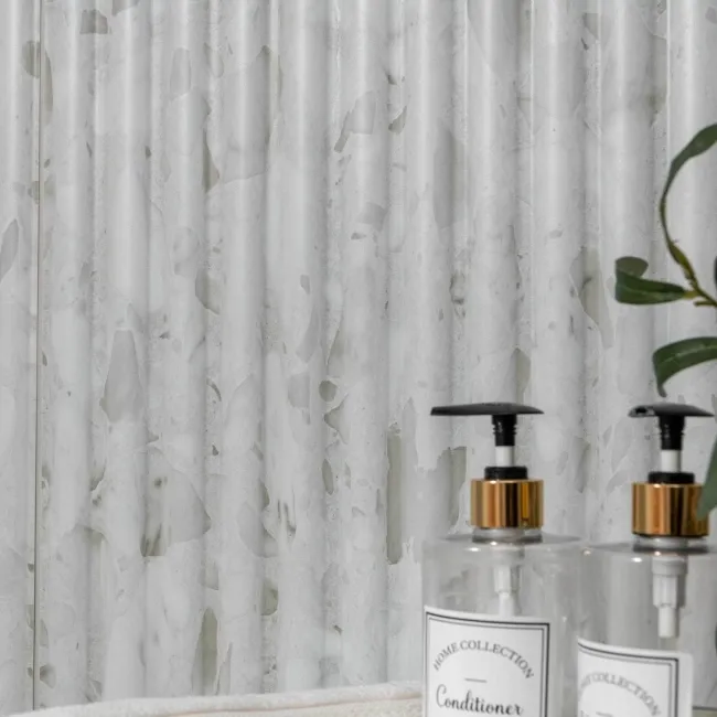 Indulgence Terrazzo Grey Effect Fluted Decor Wall Tiles