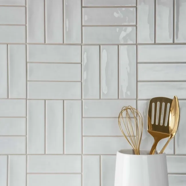 Hamlet White Gloss Brick Wall and Floor Tiles